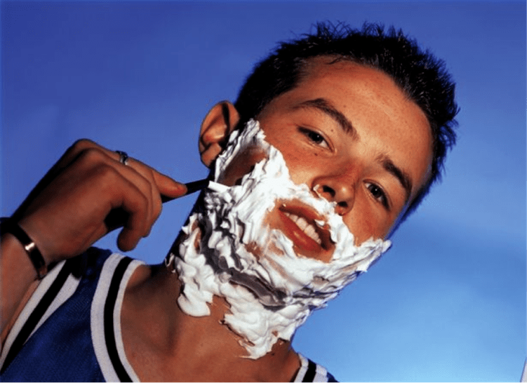 Teenager shaves and thinks about penis enlargement