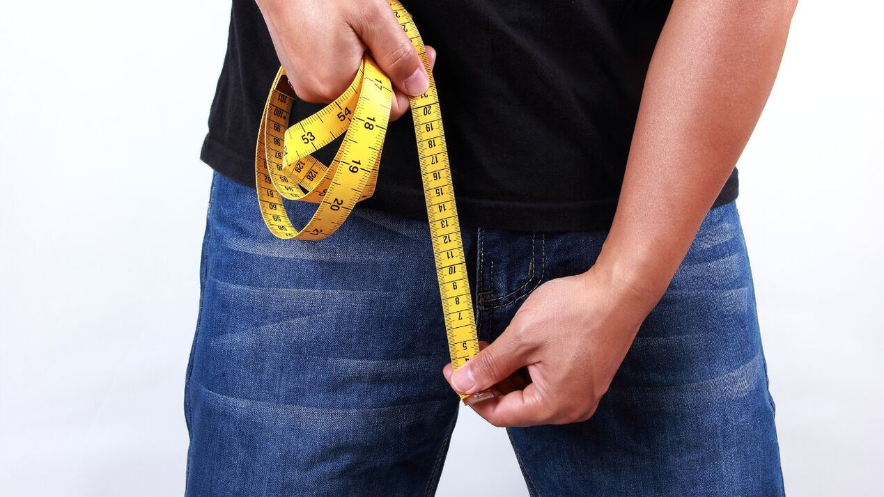 men measure the penis before enlargement